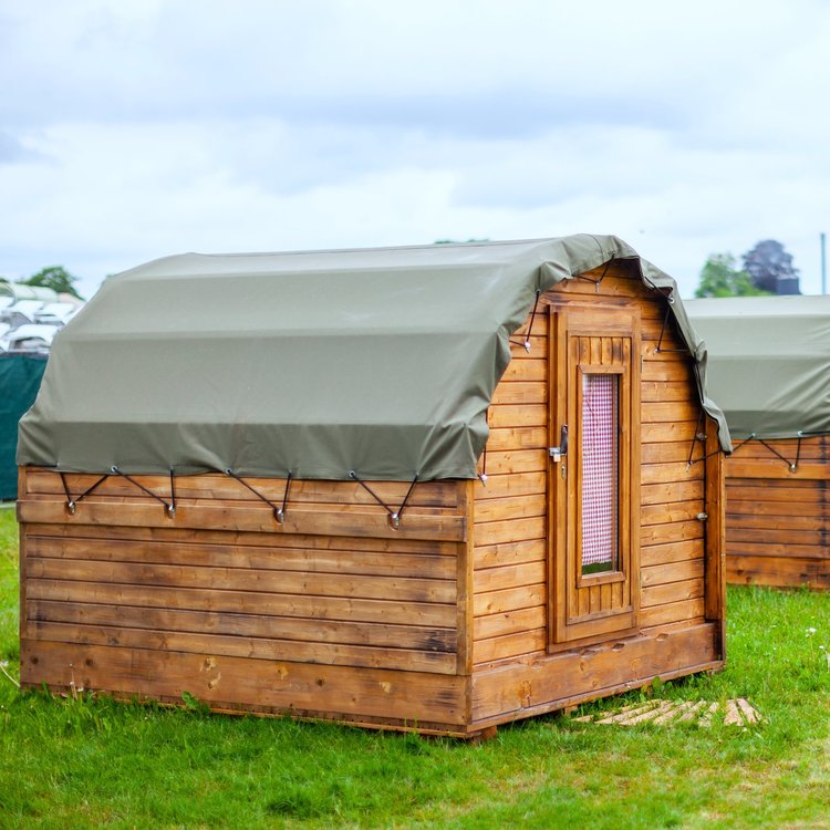 Billede af telt hus på Heartland Festival