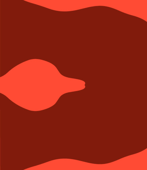 Rødt organisk mønster